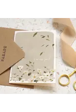 Paper Parade Stationers Wenskaart - Daisies, I miss you - Dubbele kaart + Envelop