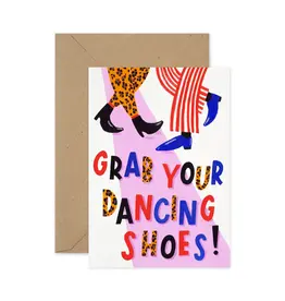 Paper Parade Stationers Wenskaart - Dancing Shoes - Dubbele kaart + Envelop