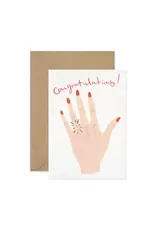 Paper Parade Stationers Wenskaart - Engagement Ring - Dubbele kaart + Envelop