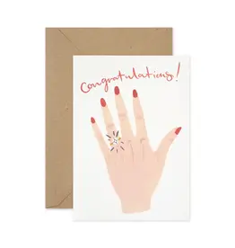 Paper Parade Stationers Wenskaart - Engagement Ring - Dubbele kaart + Envelop