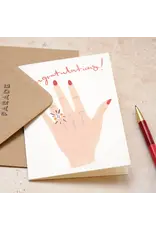 Paper Parade Stationers Wenskaart - Engagement Ring - Dubbele kaart + Envelop