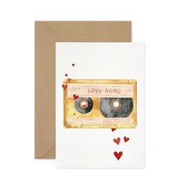 Paper Parade Stationers Wenskaart - Love Song - Dubbele kaart + Envelop