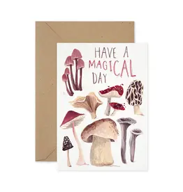 Paper Parade Stationers Wenskaart - Magical Mushrooms - Dubbele kaart + Envelop