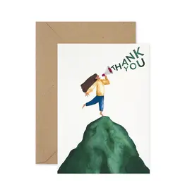 Paper Parade Stationers Wenskaart - Mountaintop, Thank you - Dubbele kaart + Envelop