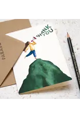 Paper Parade Stationers Wenskaart - Mountaintop, Thank you - Dubbele kaart + Envelop