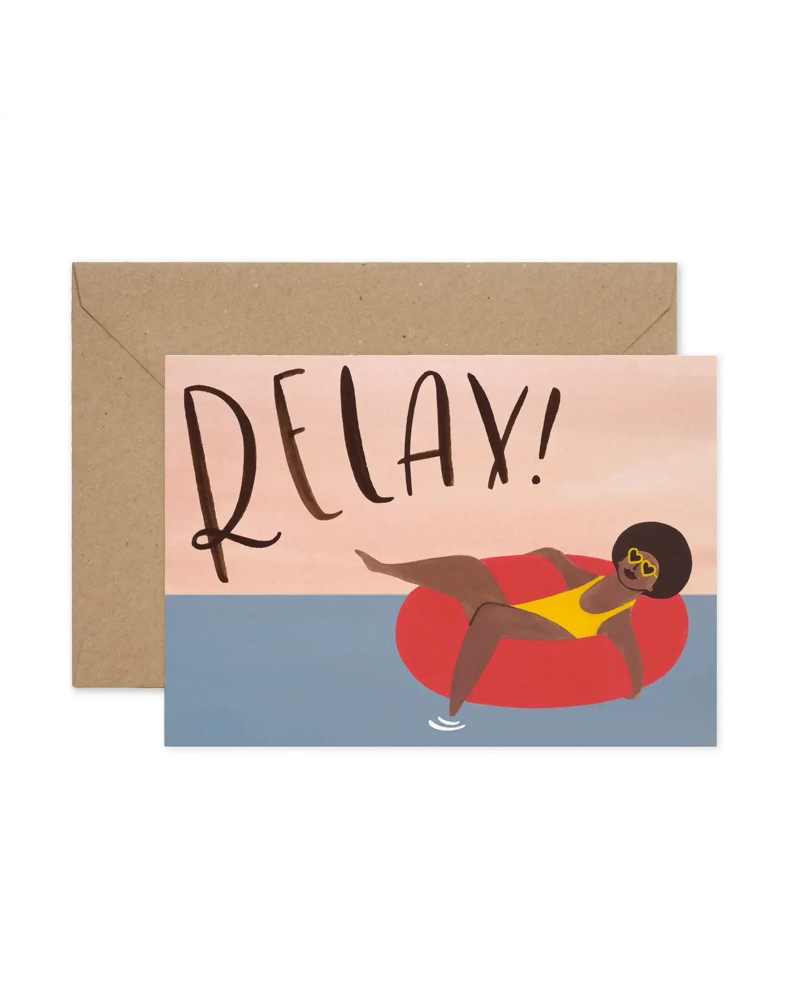 Paper Parade Stationers Wenskaart - Relax! - Dubbele kaart + Envelop