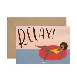 Paper Parade Stationers Wenskaart - Relax! - Dubbele kaart + Envelop