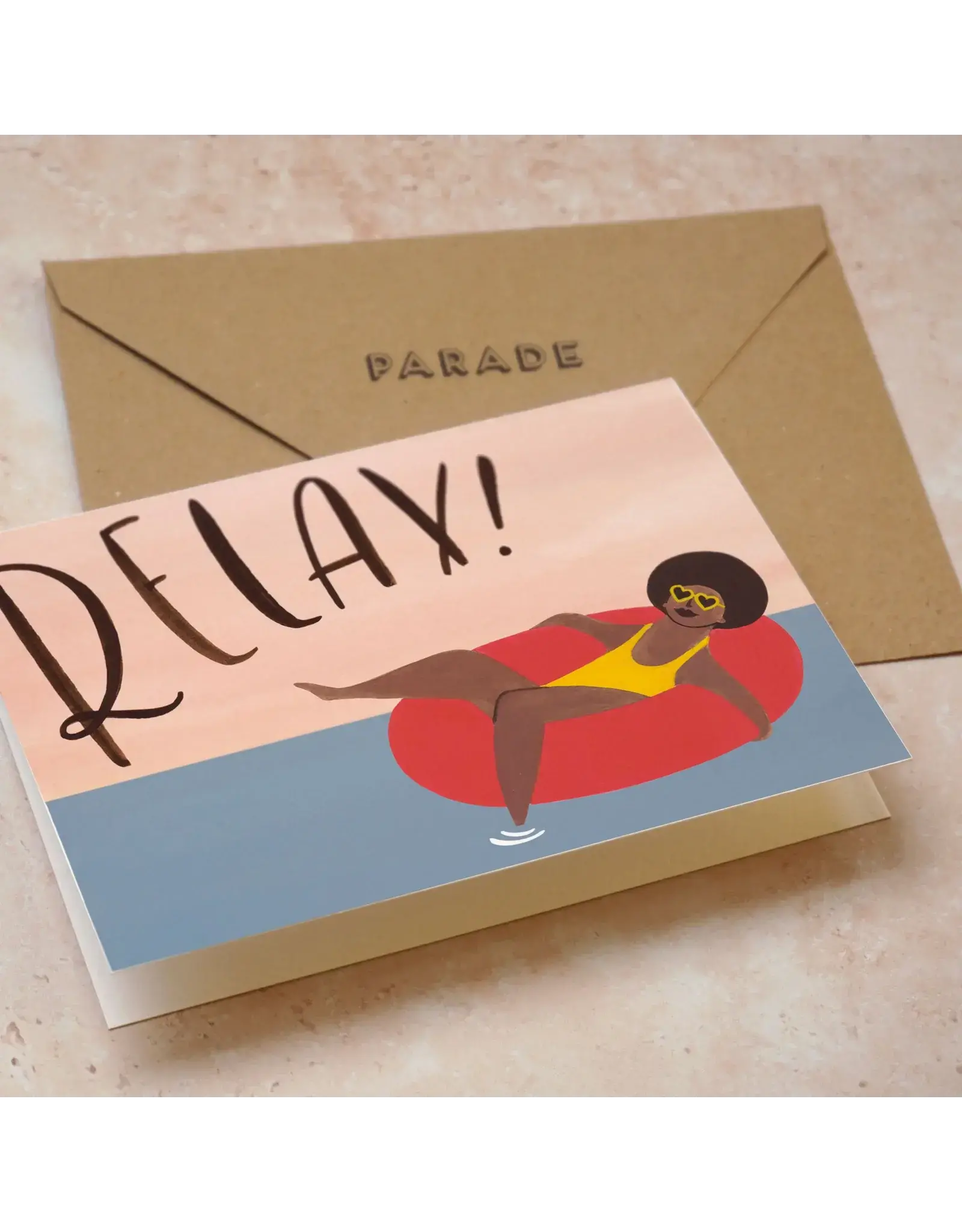 Paper Parade Stationers Wenskaart - Relax! - Dubbele kaart + Envelop