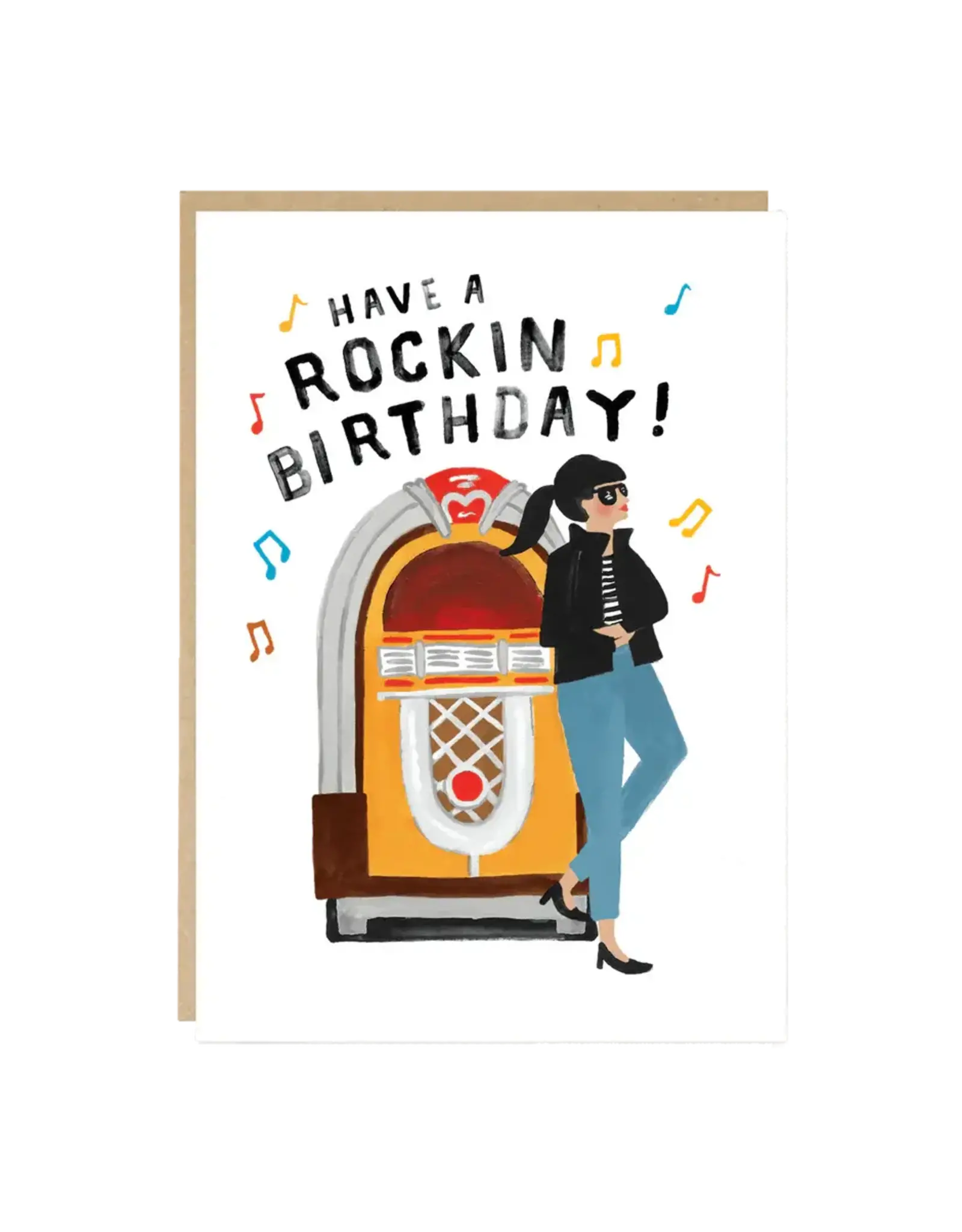 Jade Fisher Wenskaart - Have A Rocking' Birthday - Dubbele kaart + Envelop