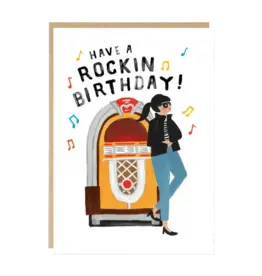 Jade Fisher Wenskaart - Have A Rocking' Birthday - Dubbele kaart + Envelop