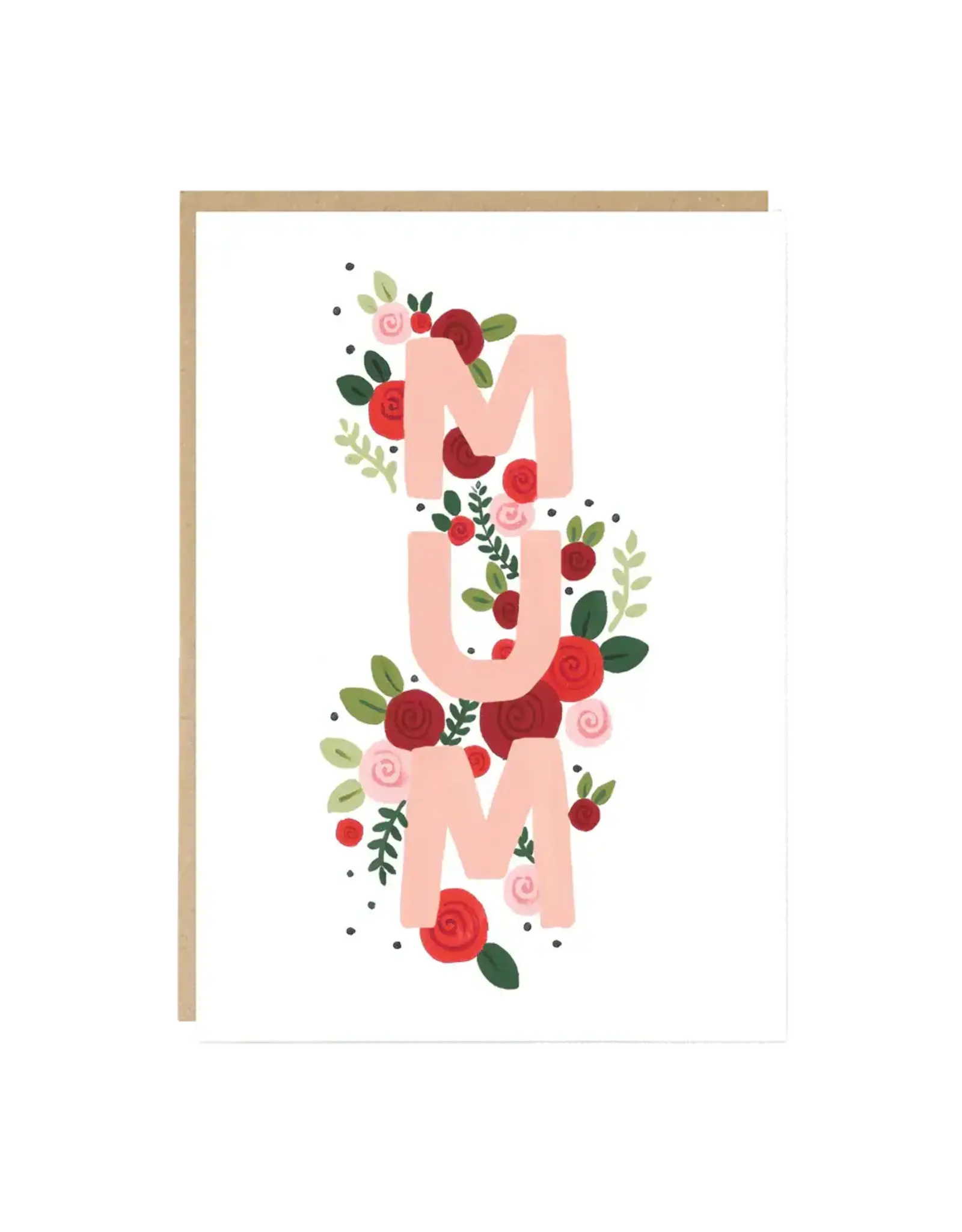 Jade Fisher Wenskaart - Mum Roses - Dubbele kaart + Envelop