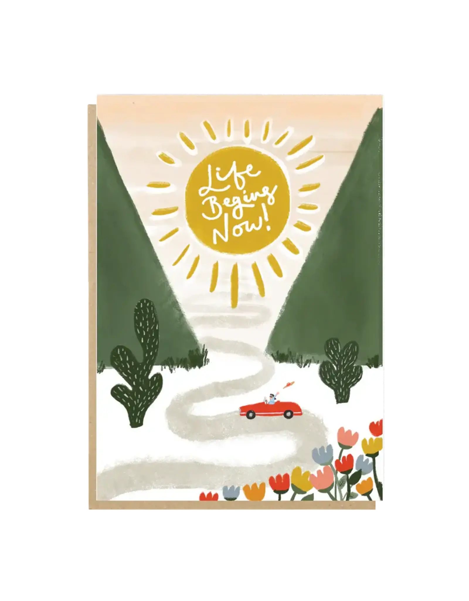 Jade Fisher Wenskaart - Life Begins Now - Dubbele kaart + Envelop