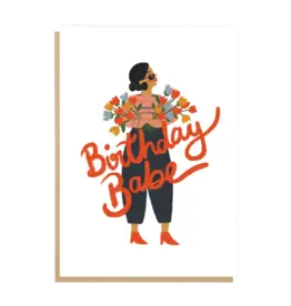 Jade Fisher Wenskaart - Bouquet Birthday Babe - Dubbele kaart + Envelop