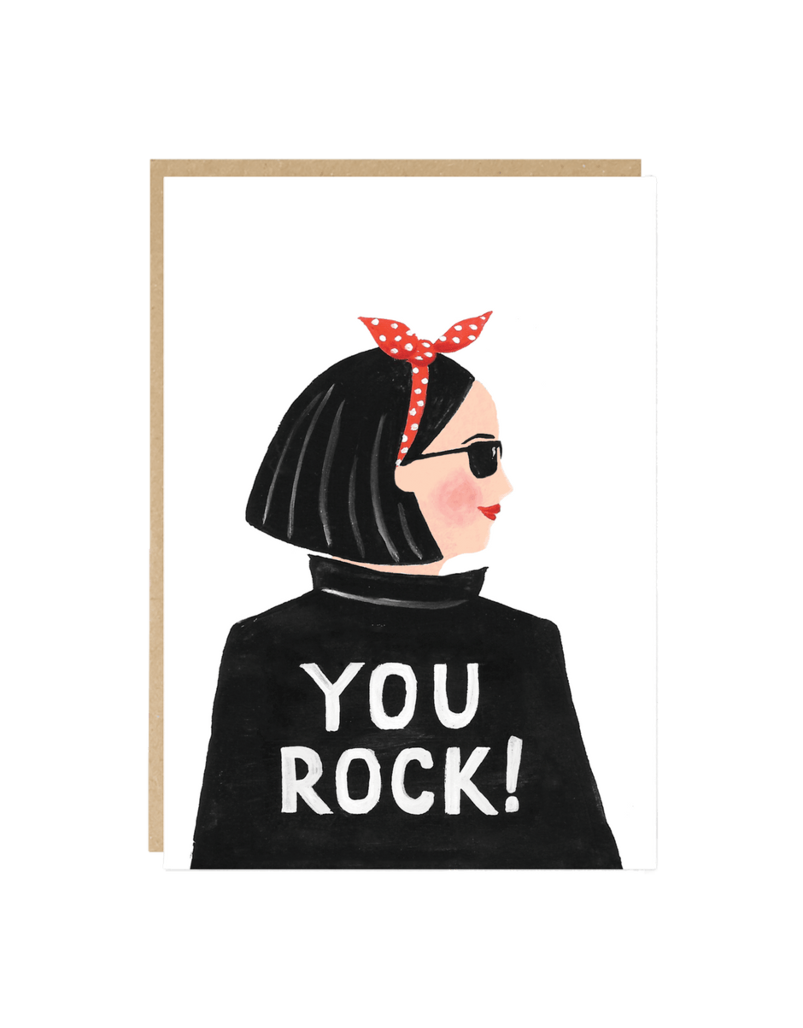 Jade Fisher Wenskaart - You rock! - Dubbele kaart + Envelop