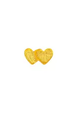 Lulu Copenhagen Oorbel Stud - Domino Hearts 2 - Goud - Single