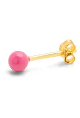Lulu Copenhagen Oorbel Stud - Color Ball, Pink - Single - 4mm