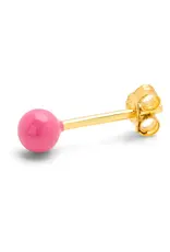 Lulu Copenhagen Oorbel Stud M - Color Ball, Pink - Single - 4mm