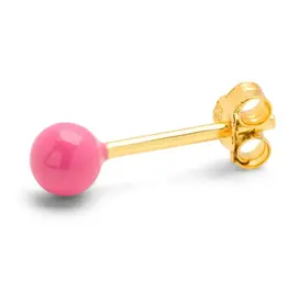 Lulu Copenhagen Oorbel Stud - Color Ball, Pink - Single - 4mm