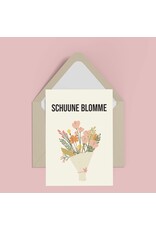 Atelier Moomade Wenskaart - Schuune blomme - Postkaart + Envelop