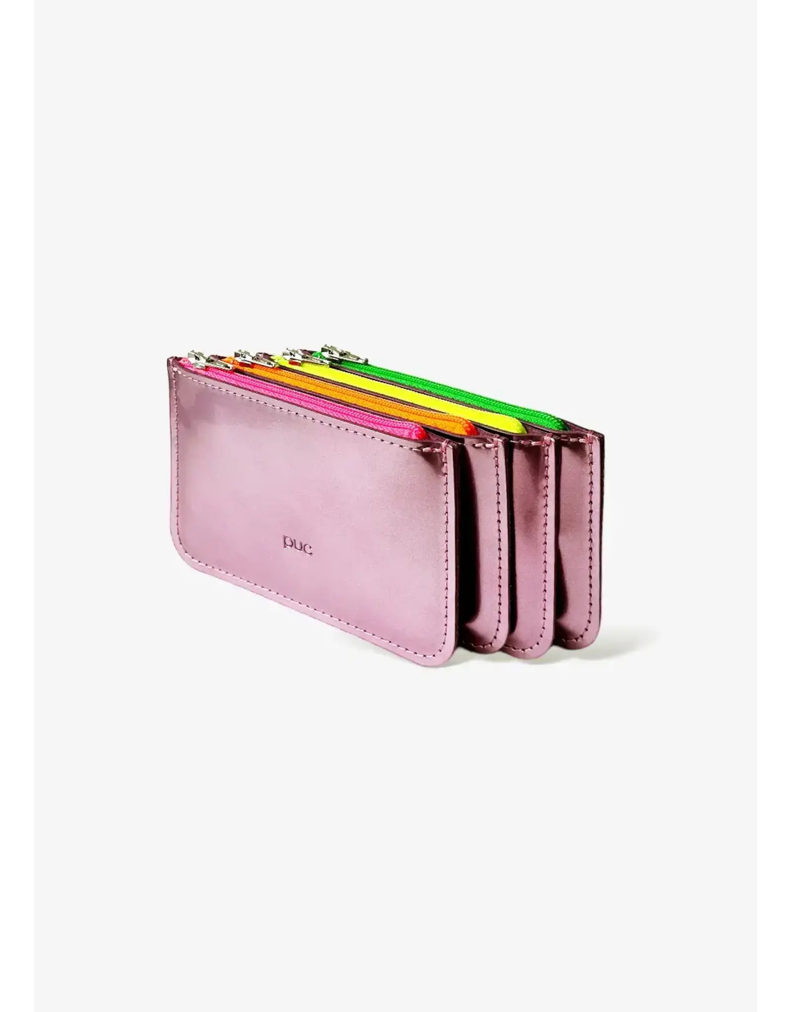 Puc Easy Wallet, Metallic pink - Neon yellow