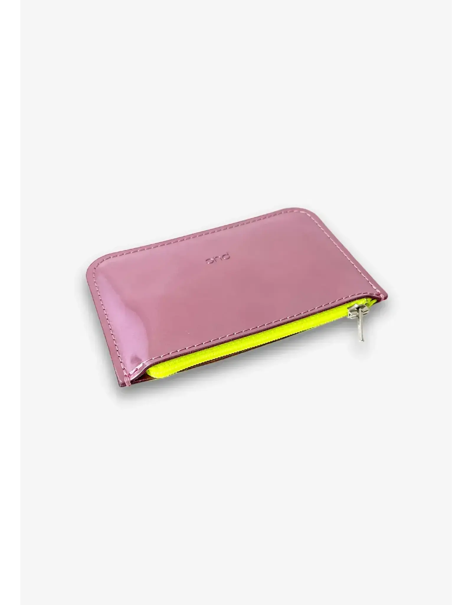 Puc Easy Wallet, Metallic pink - Neon yellow