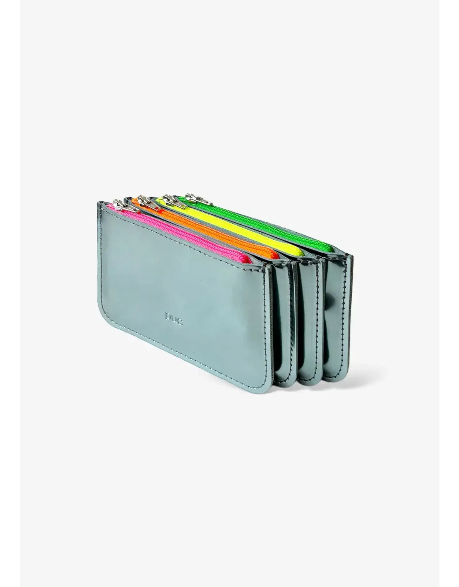 Puc Easy Wallet, Metallic silver - Neon yellow