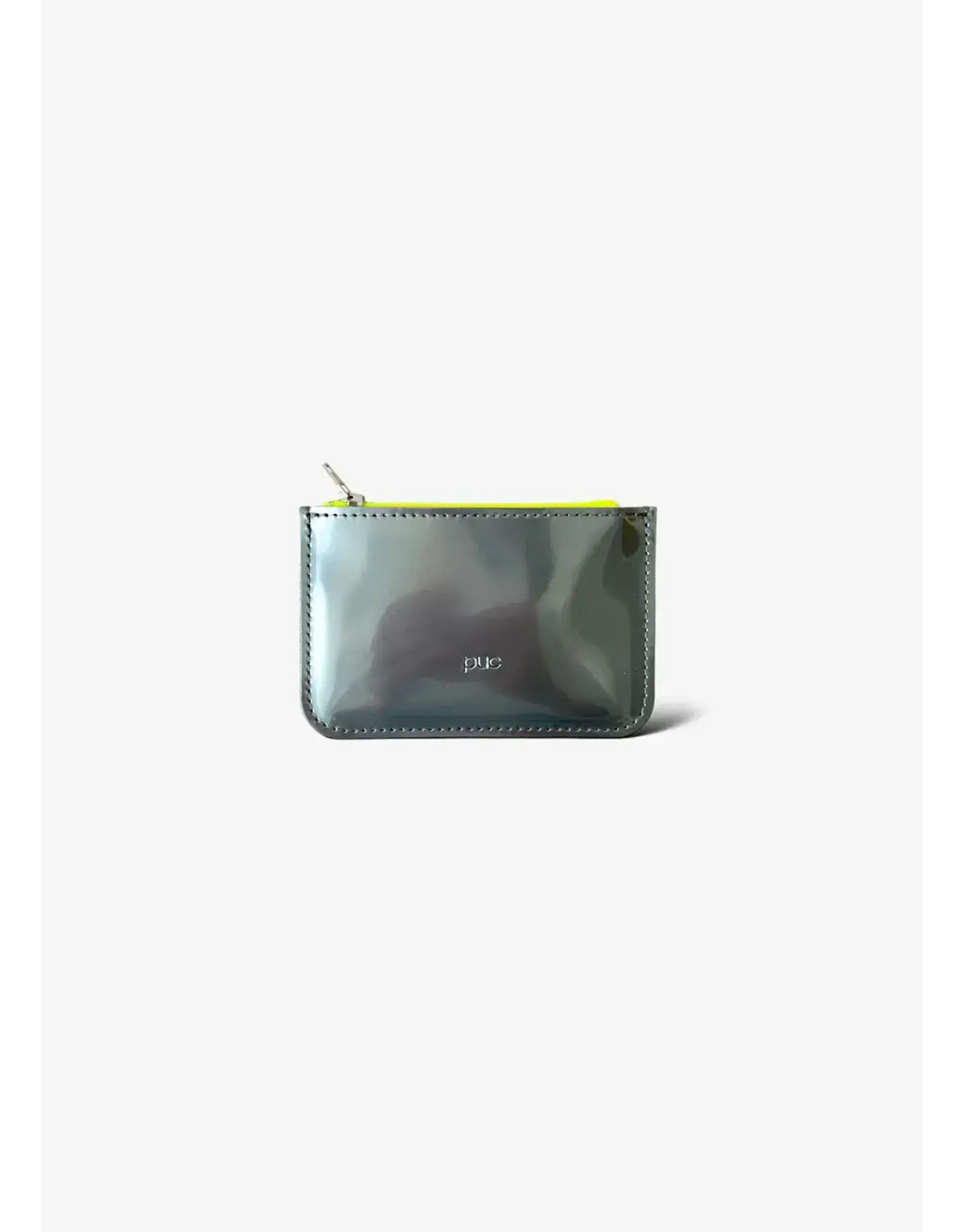 Puc Easy Wallet, Metallic silver - Neon yellow