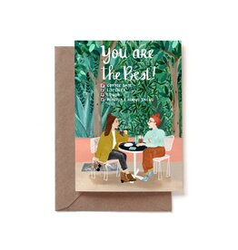 Reddish Design Wenskaart - You are the best friend - Dubbele kaart + Envelop