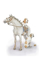 DMC illustrations Wenskaart - Horse and Hounds - Dubbele kaart + Envelop