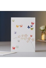 Eloise Hall Wenskaart - Butterflies & Orchids - Dubbele Kaart + Envelop