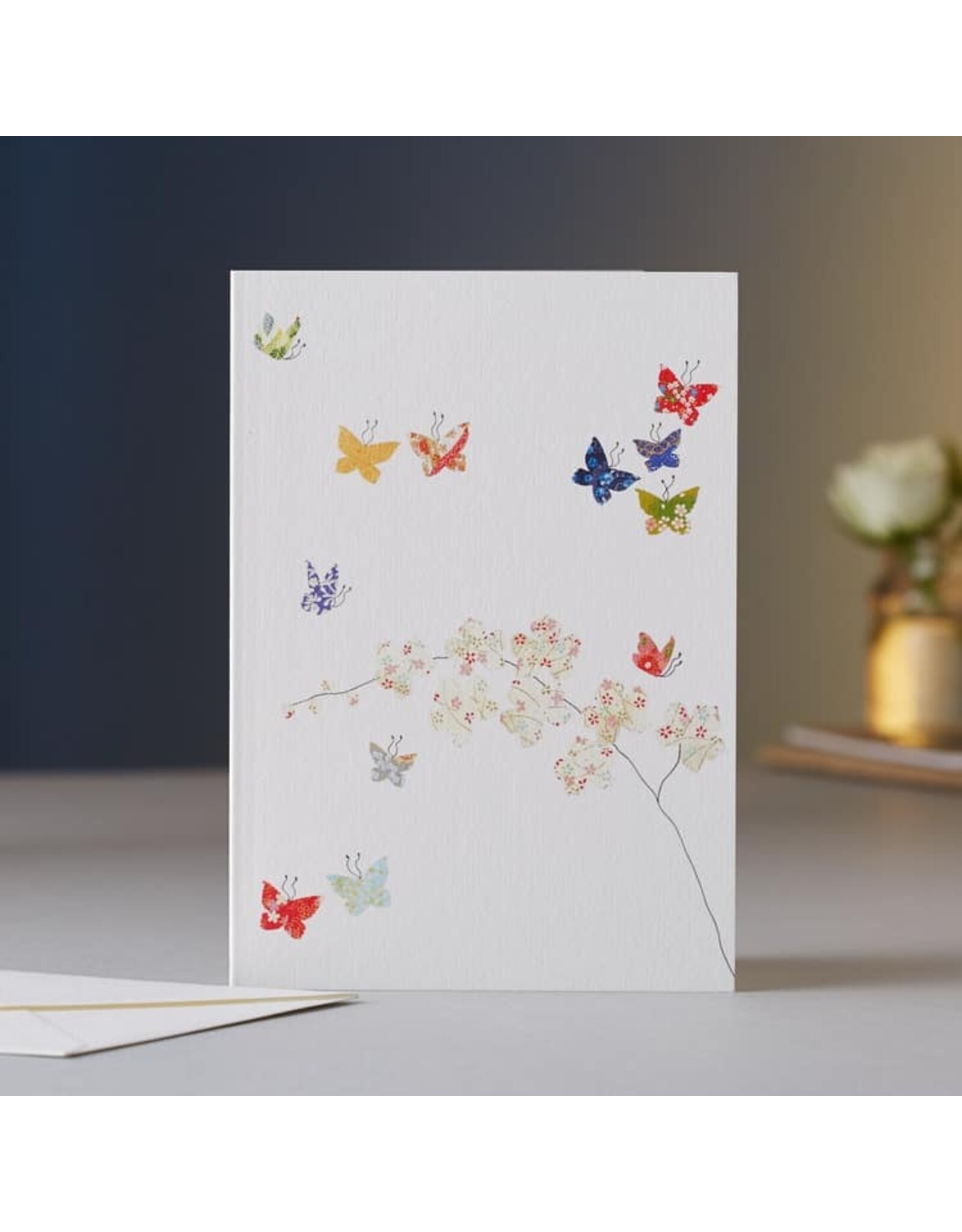 Eloise Hall Wenskaart - Butterflies & Orchids - Dubbele Kaart + Envelop