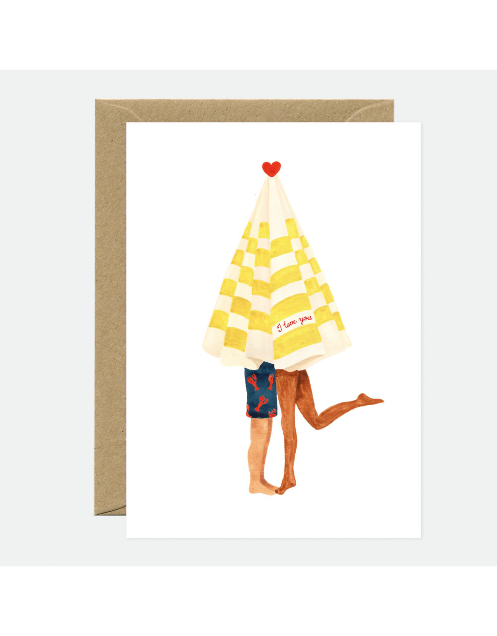 All The Ways to Say Wenskaart - Beach Umbrella - Dubbele kaart + Envelop
