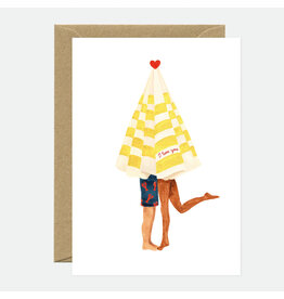 All The Ways to Say Wenskaart - Beach Umbrella - Dubbele kaart + Envelop