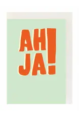 Papette Wenskaart - Ahja! - Dubbele kaart + Envelop
