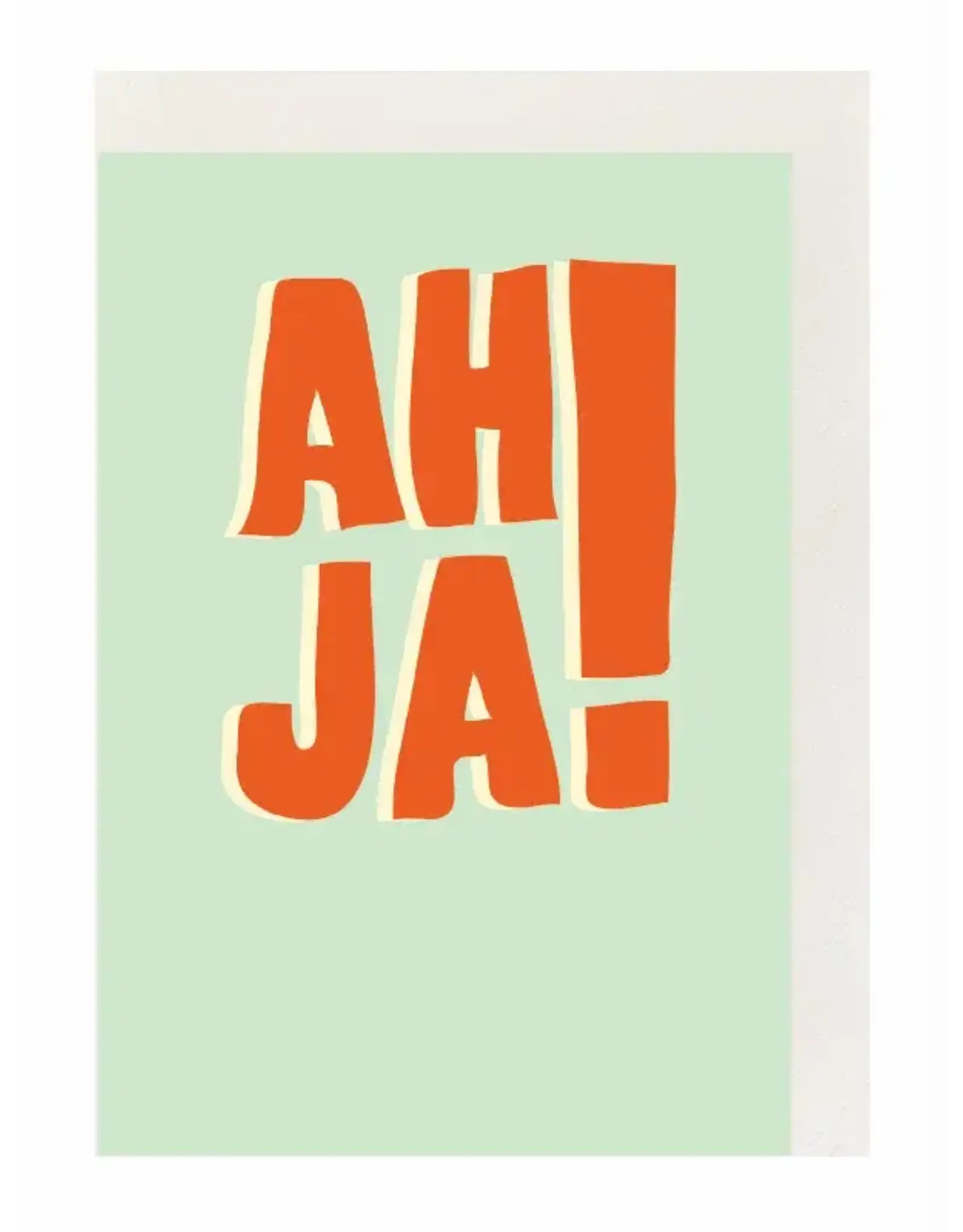Papette Wenskaart - Ahja! - Dubbele kaart + Envelop