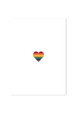 Happy Few Wenskaart - Hartje Regenboog  - Postkaart + Envelop