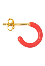 Lulu Copenhagen Oorbel Hoop S - Coral - Single - 1cm