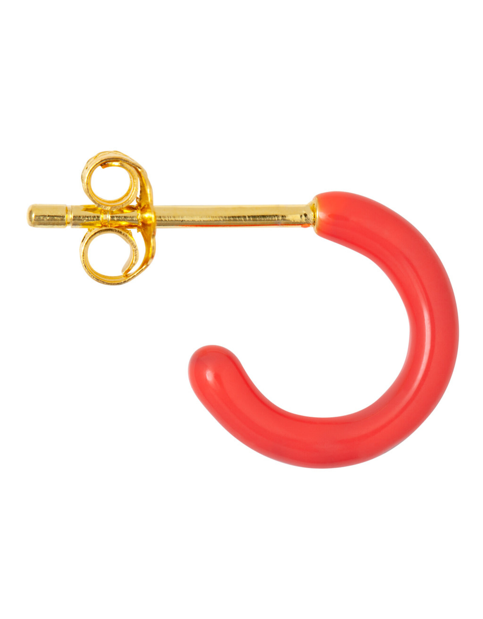 Lulu Copenhagen Oorbel Hoop S - Coral - Single - 1cm