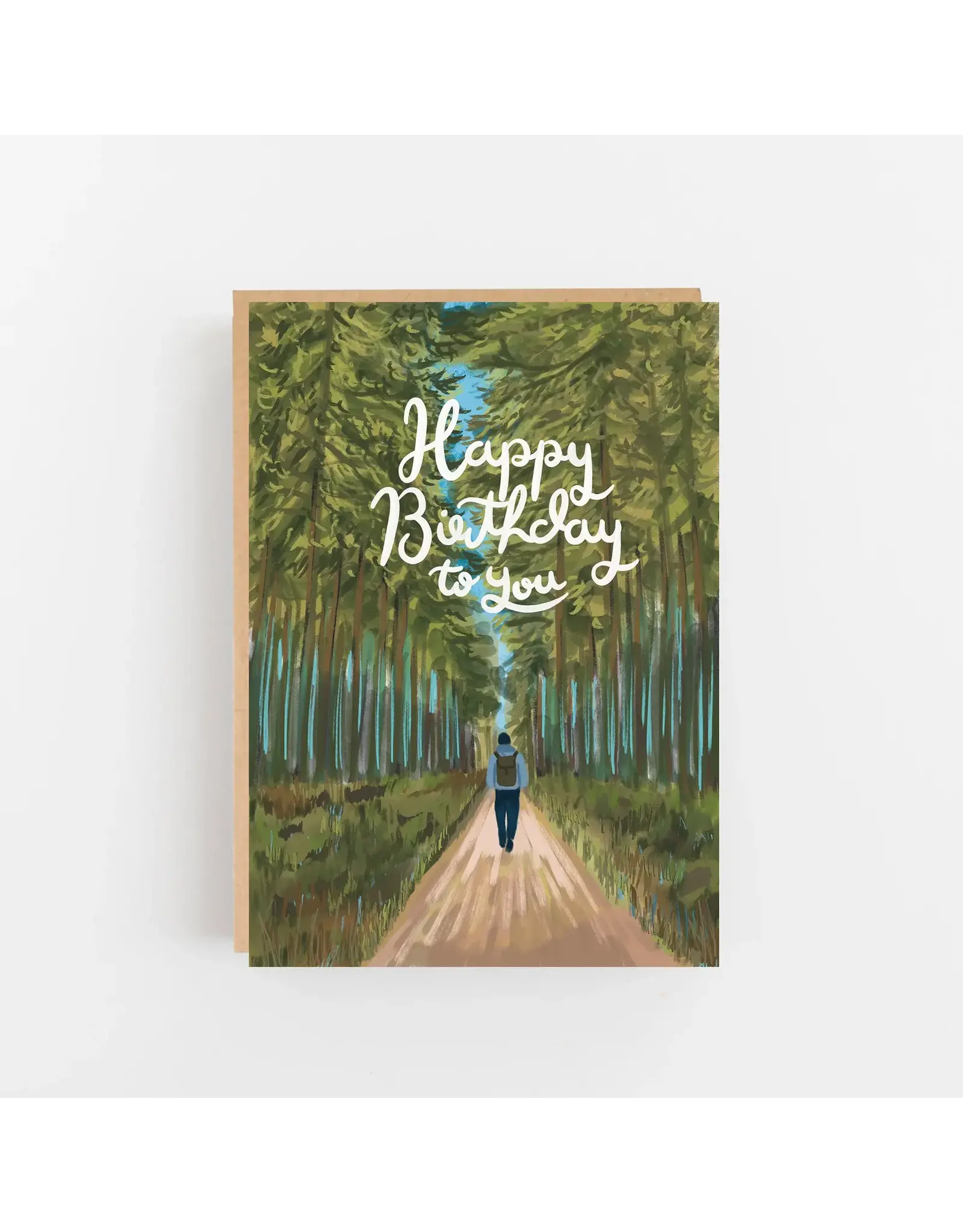 Lomond Paper Co Wenskaart - Trees, Happy birthday to you - Dubbele kaart + Envelop