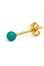 Lulu Copenhagen Oorbel Stud - Color Ball, Petrol - Single - 3mm