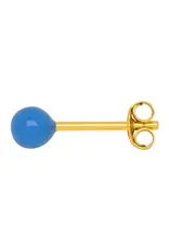 Lulu Copenhagen Oorbel Stud M - Color Ball, Blue - Single - 4mm