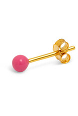 Lulu Copenhagen Oorbel Stud - Color Ball, Pink - Single - 3mm