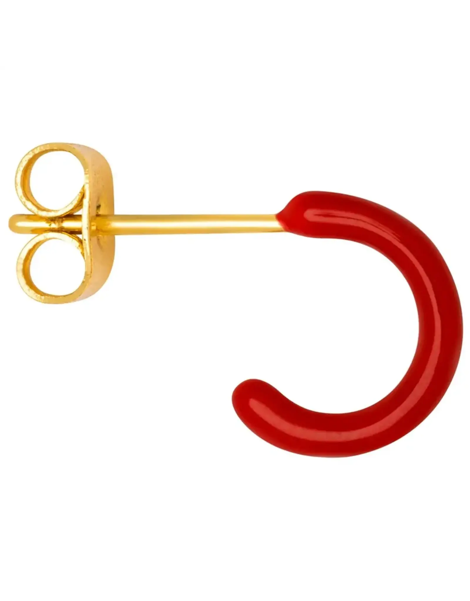 Lulu Copenhagen Oorbel Hoop S - Passion Red - Single - 1cm