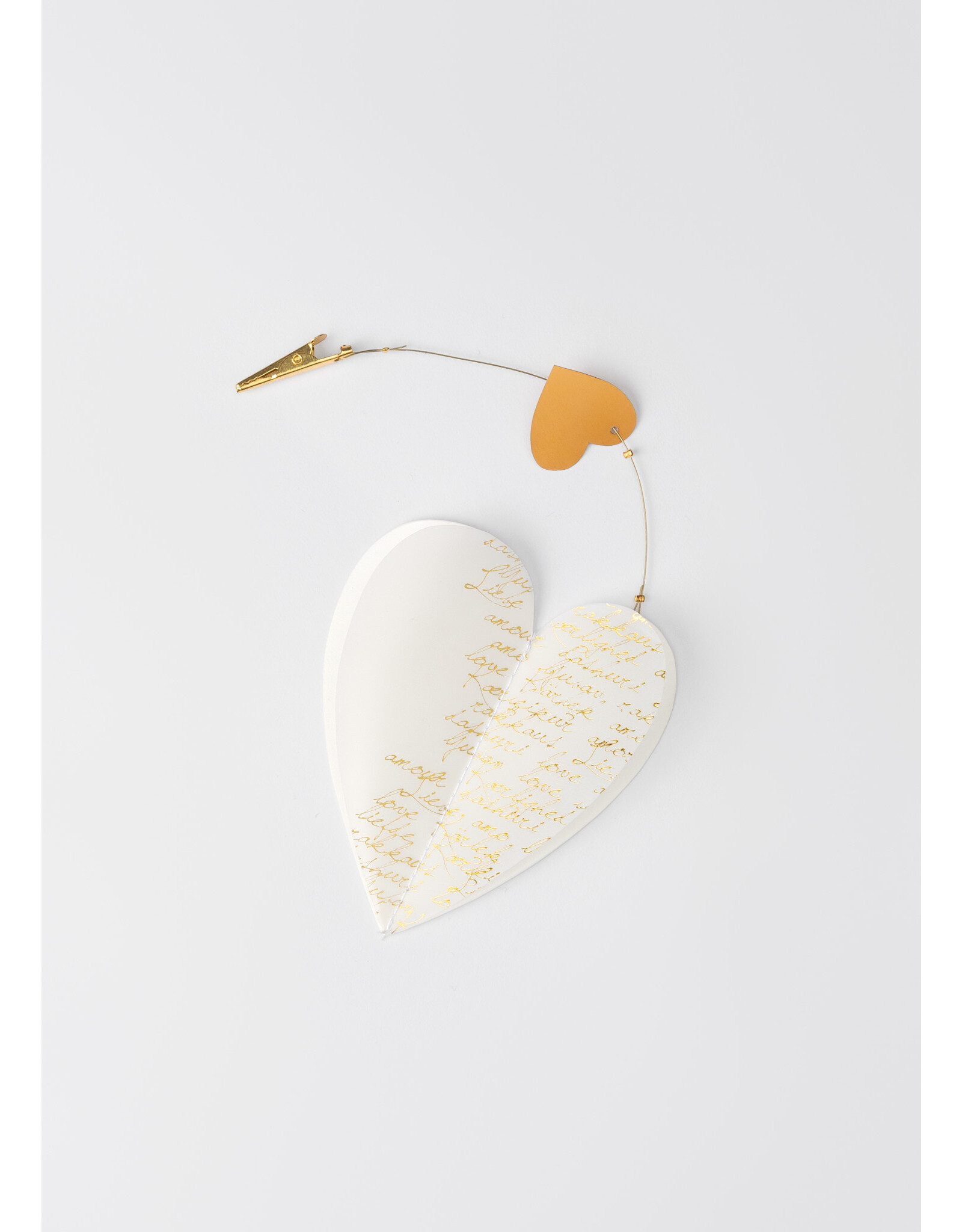Raeder Hartje met clip - Love  - 9,5x7,8cm