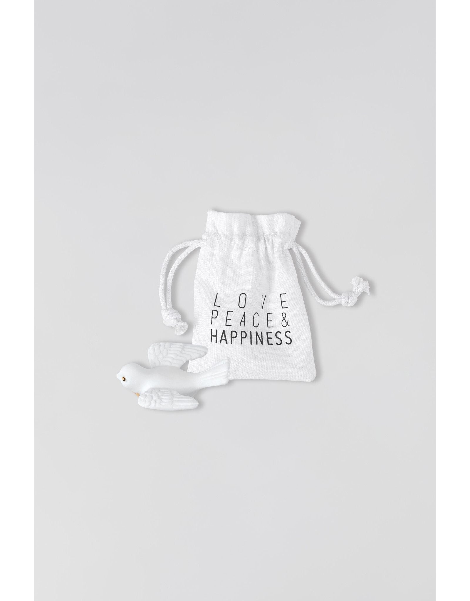 Raeder Gelukszakje - Love, Peace & Happiness - 6x8 cm