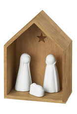 Raeder Kerststal - Wit Porselein en Hout