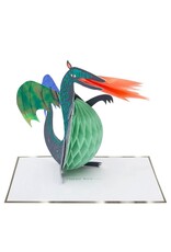 Meri Meri Wenskaart - Dragon - Honeycomb Stand up + Envelop - Happy Birthday