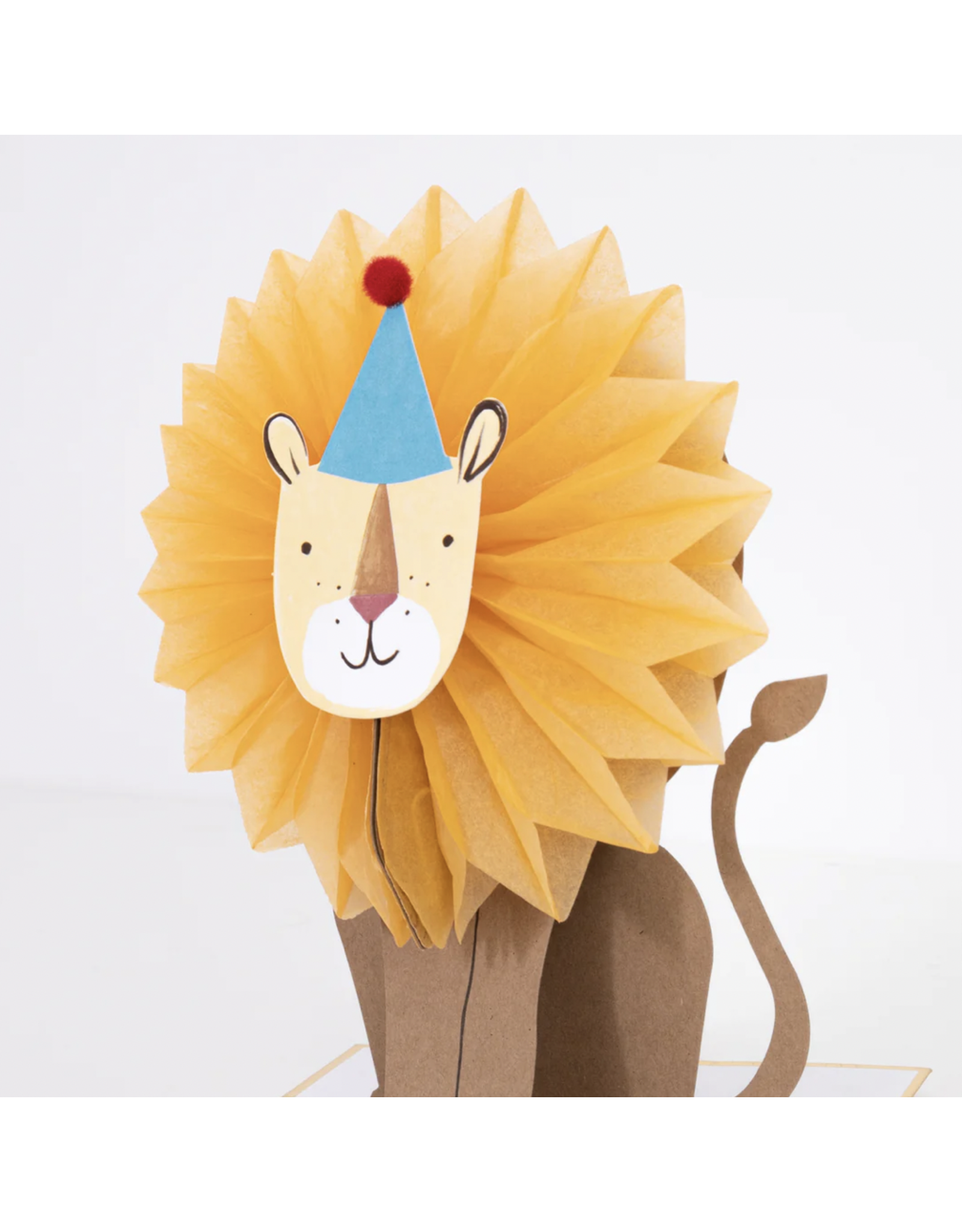 Meri Meri Wenskaart - Lion Honeycomb Kaart + Envelope