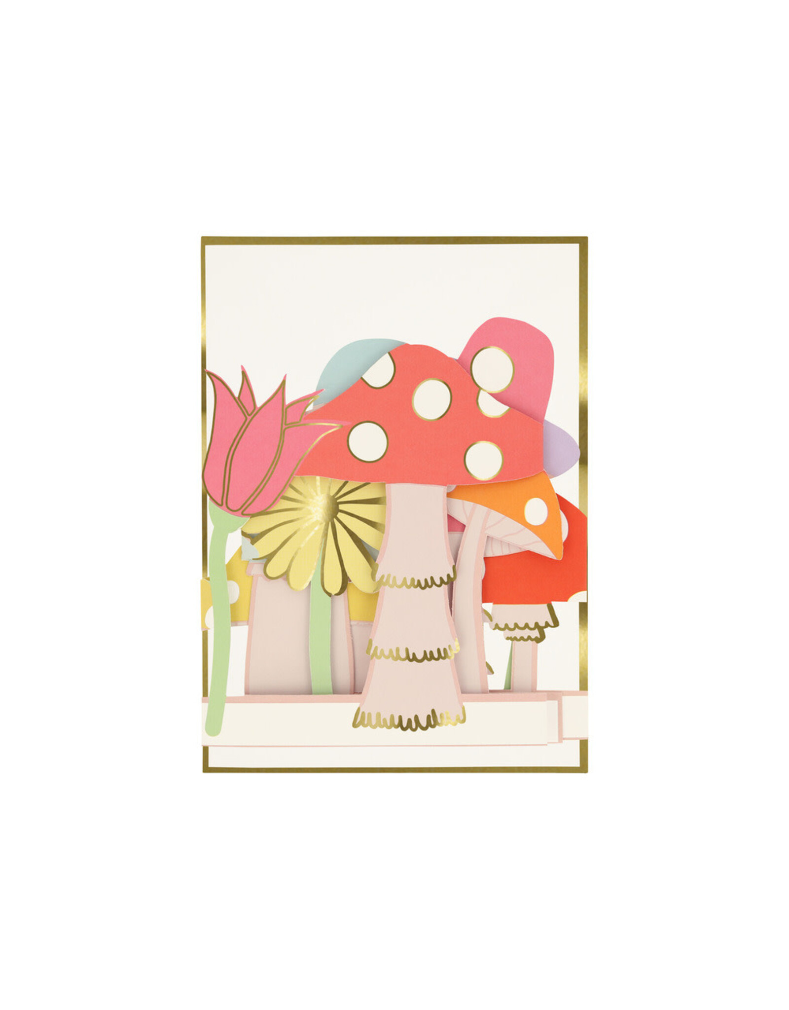 Meri Meri Wenskaart - Mushroom Concertina + Envelop