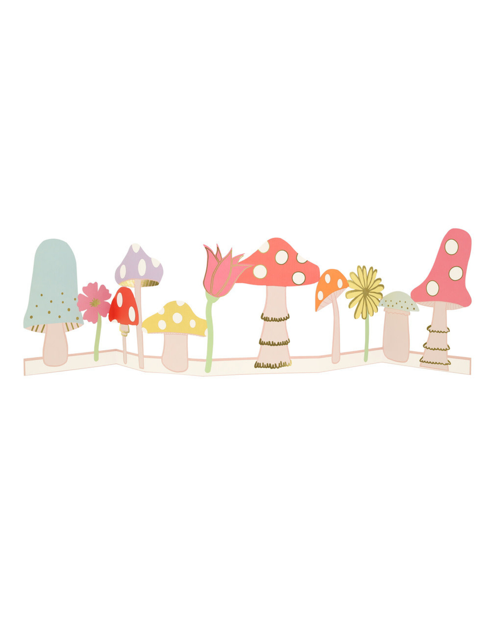 Meri Meri Wenskaart - Mushroom Concertina + Envelop